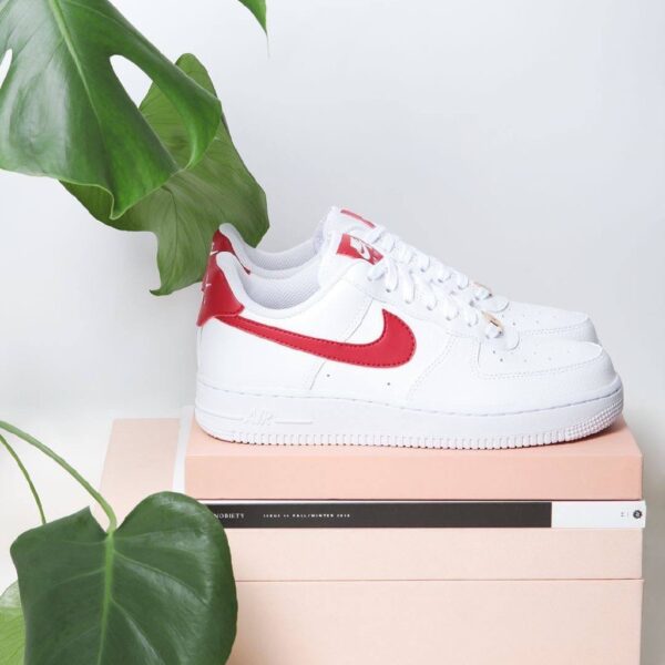 Nike Air Force 1 Embroidered White Red