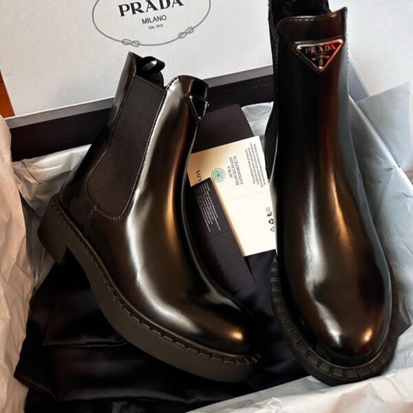 Prada boots metallic